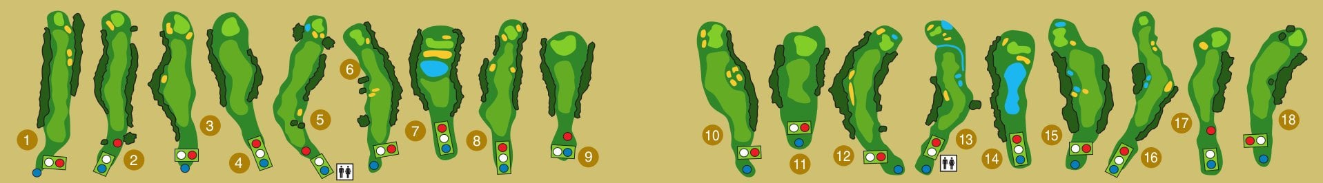 18 golf holes